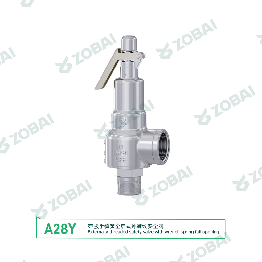 ZBA28 series full-open external thread safety valve with wrench spring